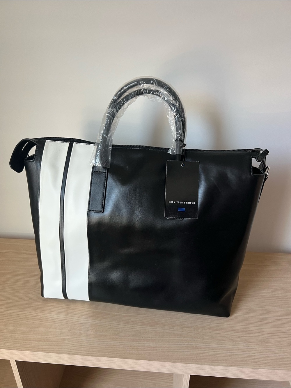 Canto NYC Earn Your Stripes Leather Bag